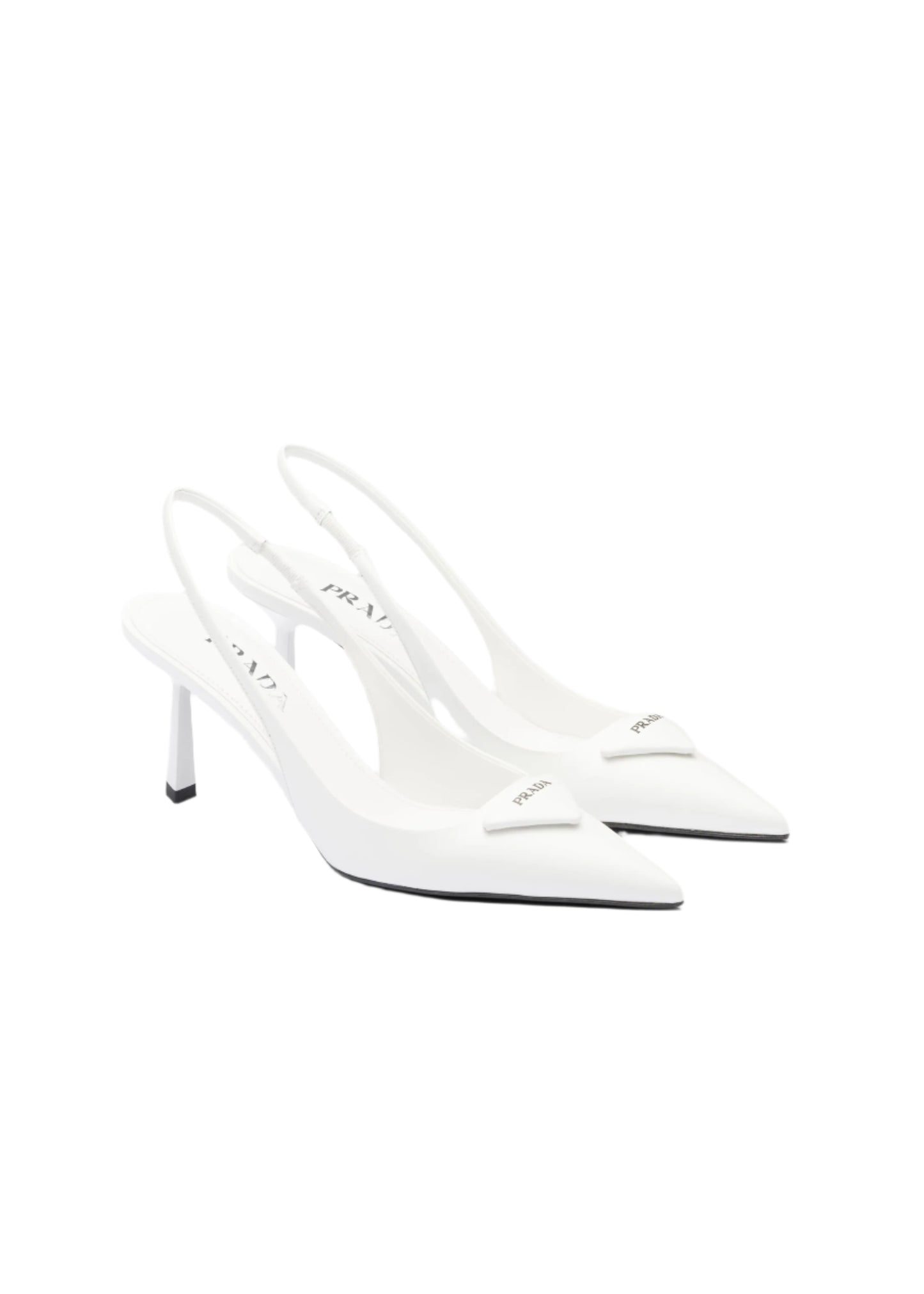 PRADA Brushed leather slingback pumps