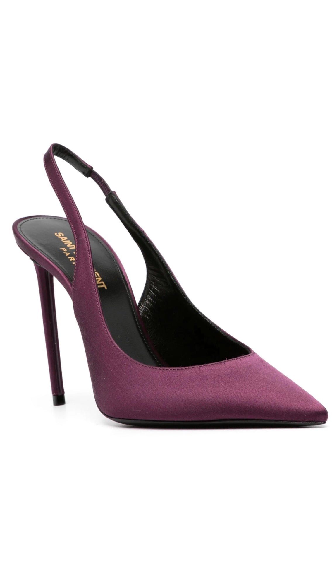 Used SAINT LAURENT Zoe Slingback Silk satin