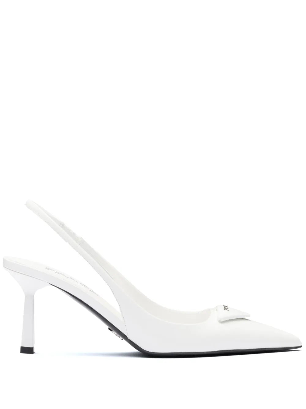 PRADA Brushed leather slingback pumps