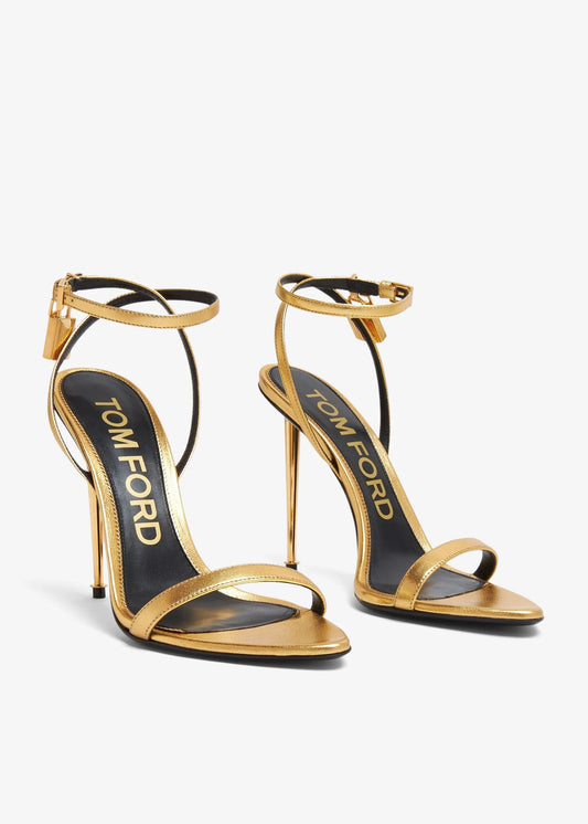 TOM FORD Padlock Gold Stiletto Heels